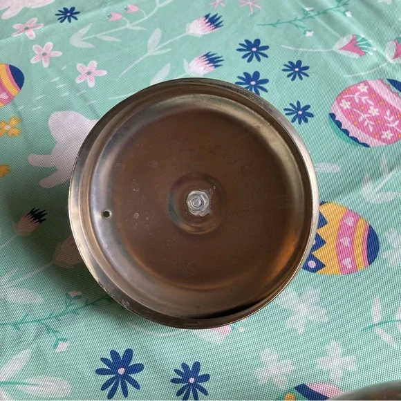 Vintage Copper and Brass Teapot with Blue and White Handle - Picture 4 of 7